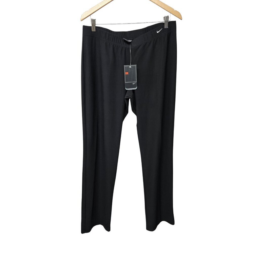 Nike Dri-FIT Women XL Black Athletic Pants Y2K Minimalist Training Fit